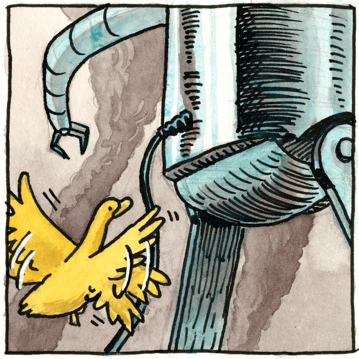 Time Duck Meets a Giant Robot - frame 3